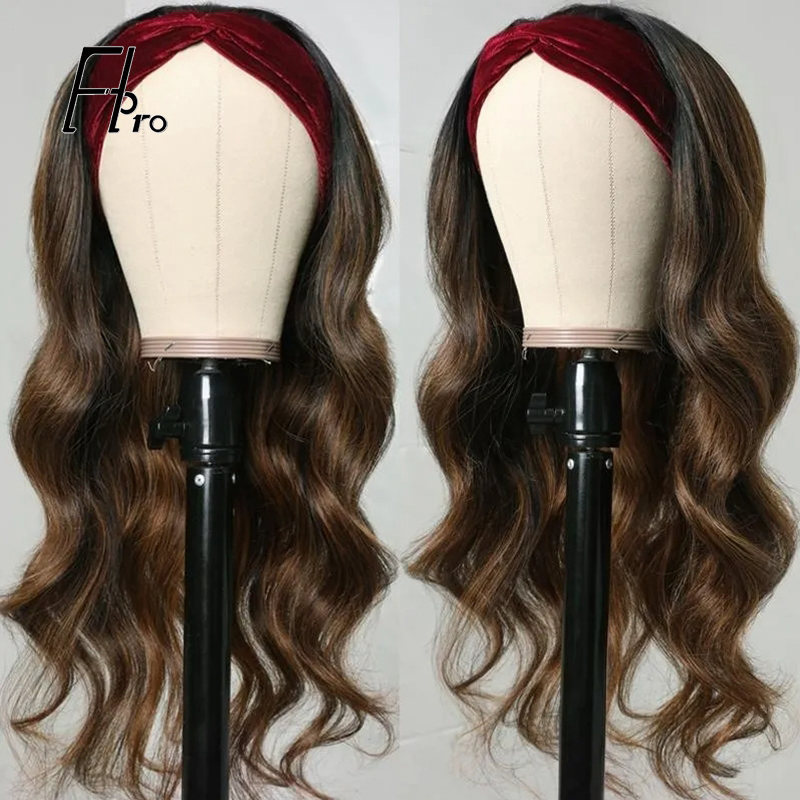 Balayage Ombre Highlight Body Wave Headband Wig In Stock Factory Supplier